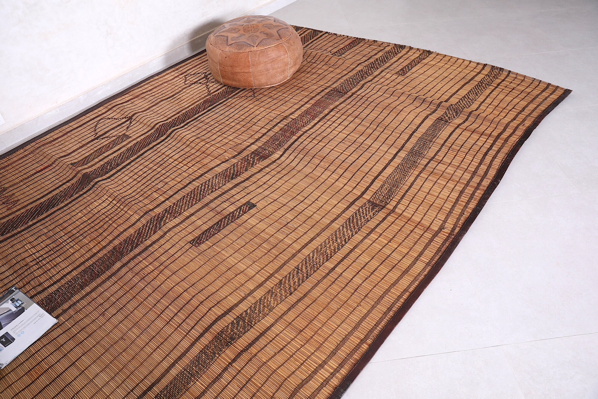 Tuareg mat rug 6.5 FT X 14.8 FT African mat Vintage Reed Etsy