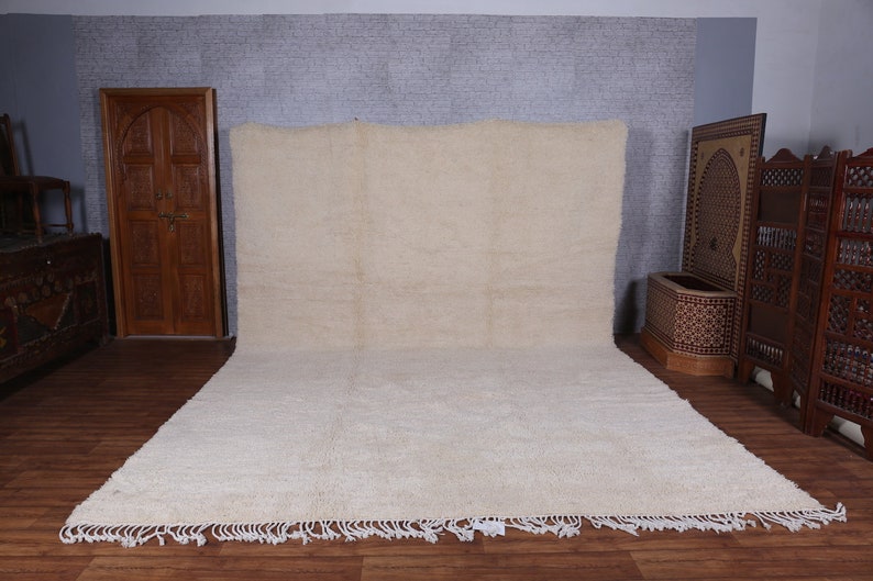 Moroccan rug white - Solid rug - Plain rug - Plain rug - Solid rug - Moroccan plain rug - Free shipping - Handmade rug - Beni ourain solid 