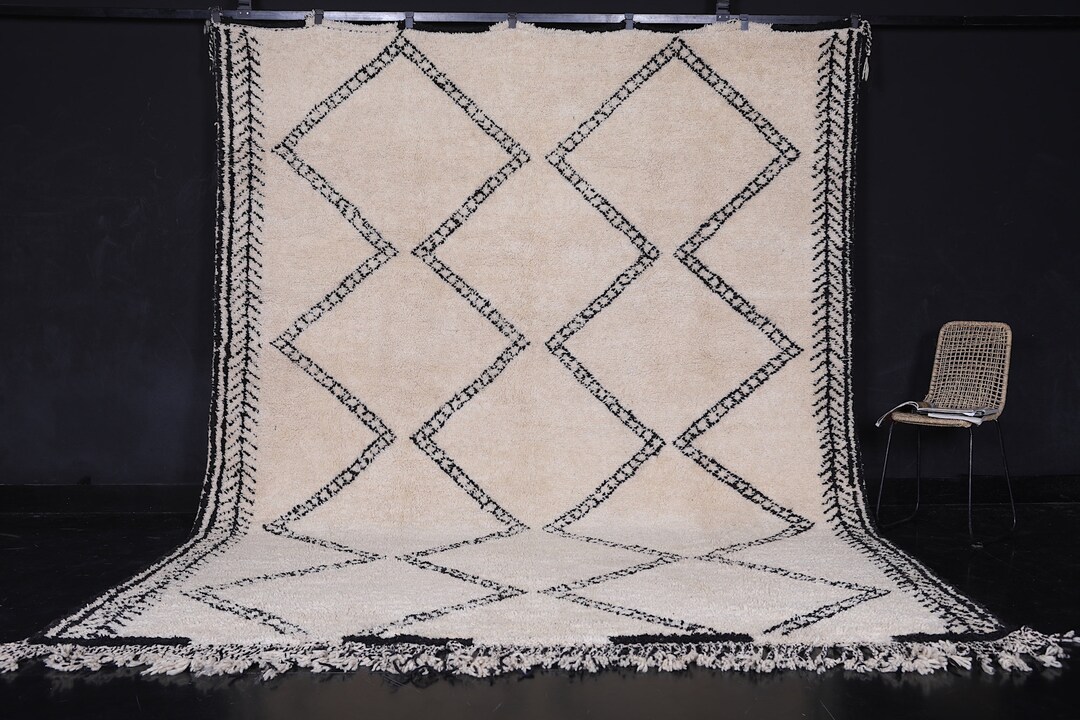 Beni Ourain Rug Custom Moroccan Rug Handmade Rug Beni Ourain Rug Custom ...