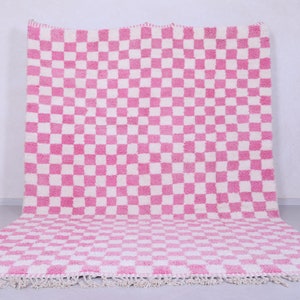 Moroccan rug Pink - Checkered Pink rug - Pink rug - Pink checkered rug - Berber Pink rug - Moroccan rug - Handmade rug - moroccan area rug