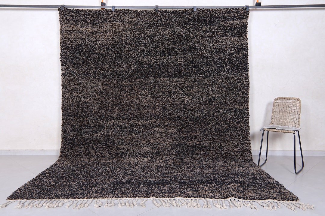 Moroccan Plain Rug Solid Berber Rug Plain Rug Wool Berber Rug Beni