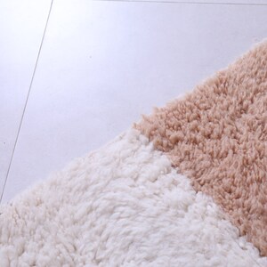 Moroccan peach rug - Wool peach rug - Handmade peach rug - Wool berber rug - Beni ourain rug - Custom rug - Handmade rug - Moroccan area rug image 5