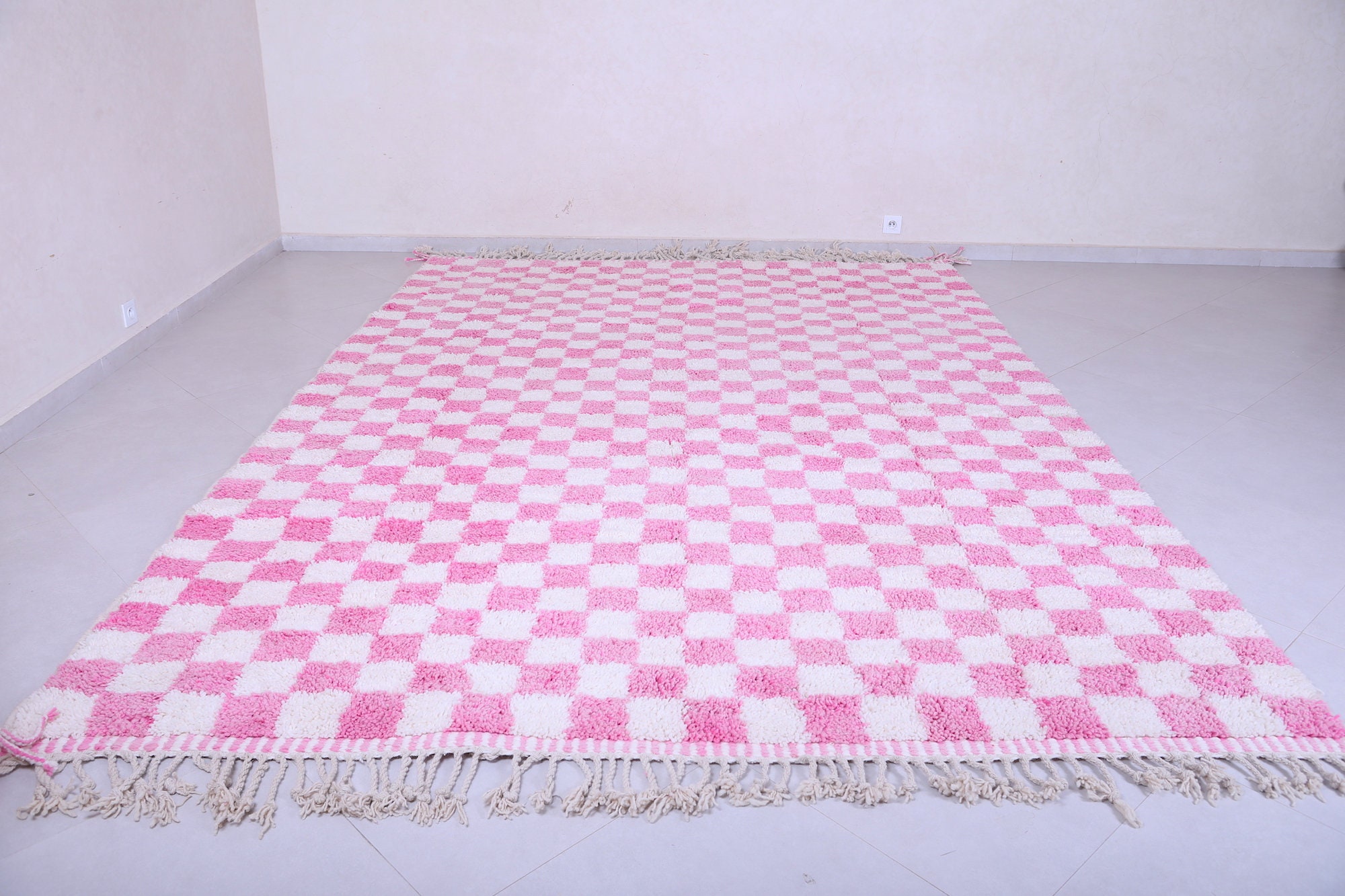 Pink Arabic Rug Moroccan Rug Pink - Checkered Pink Rug - Pink Rug - Pink Checkered Rug ...