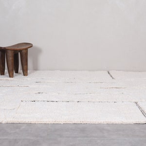 Beni ourain rug Moroccan rug Moroccan area rug Custom wool rug Berber rug Moroccan rug wool Handmade rug Minimalist rug image 7