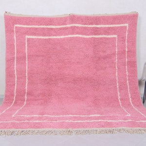 Moroccan rug pink - Beni ourain rug - Wool berber rug - Custom rug - Handmade rug - Pink rug - Free shipping - Moroccan pink rug - Pink