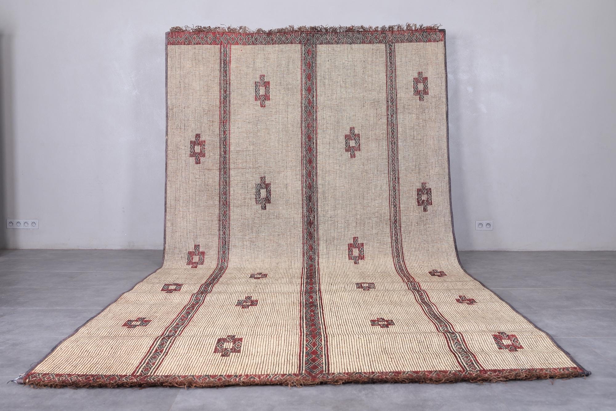 Tuareg mat 7.6 x 15.1 feet mauritanian mat - tuareg rug - moroccan rug - tuareg rug - african rug - nomad mat - vintage mat - sahara rug