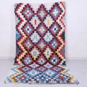 tapis marocain vintage 4,8 x 9,5 pieds - tapis fait main - tapis boucherouite - tapis marocain - tapis marocain - tapis berbère fait main