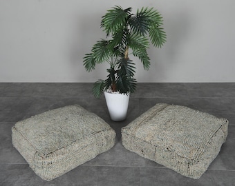 Pouf poggiapiedi per camera da letto boho - Cuscino pouf da pavimento Kilim grande fatto a mano per arredamento boho e stile marocchino