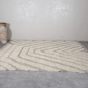 Handmade Berber rug 8.1 x 10.9 Feet Contemporary rug Beige rug Berber rug Moroccan rug Morocco rug Handmade rug Wool rug image 3