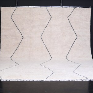 Authentic Beni ourain rug - Moroccan rug - All wool berber rug - Custom size rug - Handmade rug - Genuine lamb wool - Berber wool rug