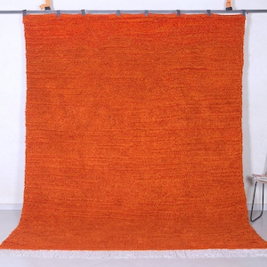 Moroccan Orange rug - Beni ourain Orange rug - wool berber rug - Custom rug - handmade rug - rustic orange rug - Orange carpet - Wool rug