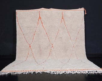 Authentic Moroccan rug - Beni ourain rug - all wool berber rug - Custom rug - handmade rug - Genuine lamb wool