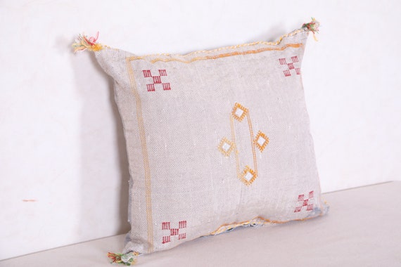 Moroccan Handmade Pillow 16.9 X 18.5 INCHES Moroccan Cushion Throw