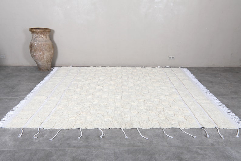 Moroccan Checkered rug Moroccan rug Checkered Handmade rug Moroccan rug checker board rug Beni ourain rug Berber rug check rug image 3