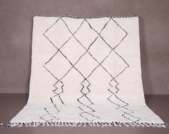 Custom size Moroccan rug - Hand knotted rug - Beni ourain rug - Berber rug - Handmade wool rug - Moroccan plain rug - Moroccan area rug