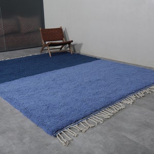 Custom Moroccan Rug Blue - Berber Area Rug - Beni Ourain Rug - Handmade ...