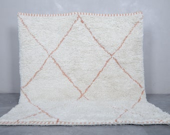 Moroccan trellis rug - Beni ourain rug - All wool berber rug - Custom size rug - Handmade rug - Genuine lamb wool - Morocco rug - Wool rug