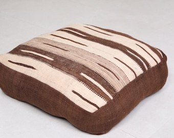 Handmade pouf as Large pouf seating - 24x24 inch Boho Moroccan Ottoman or Decor Cushion