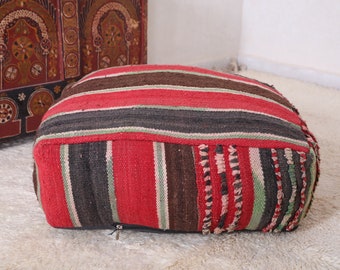 Handmade pouf for Living room pouf - Handmade 24x24 inch Floor Cushion for Boho Living Room Decor, Pouf Ottoman or Footstool
