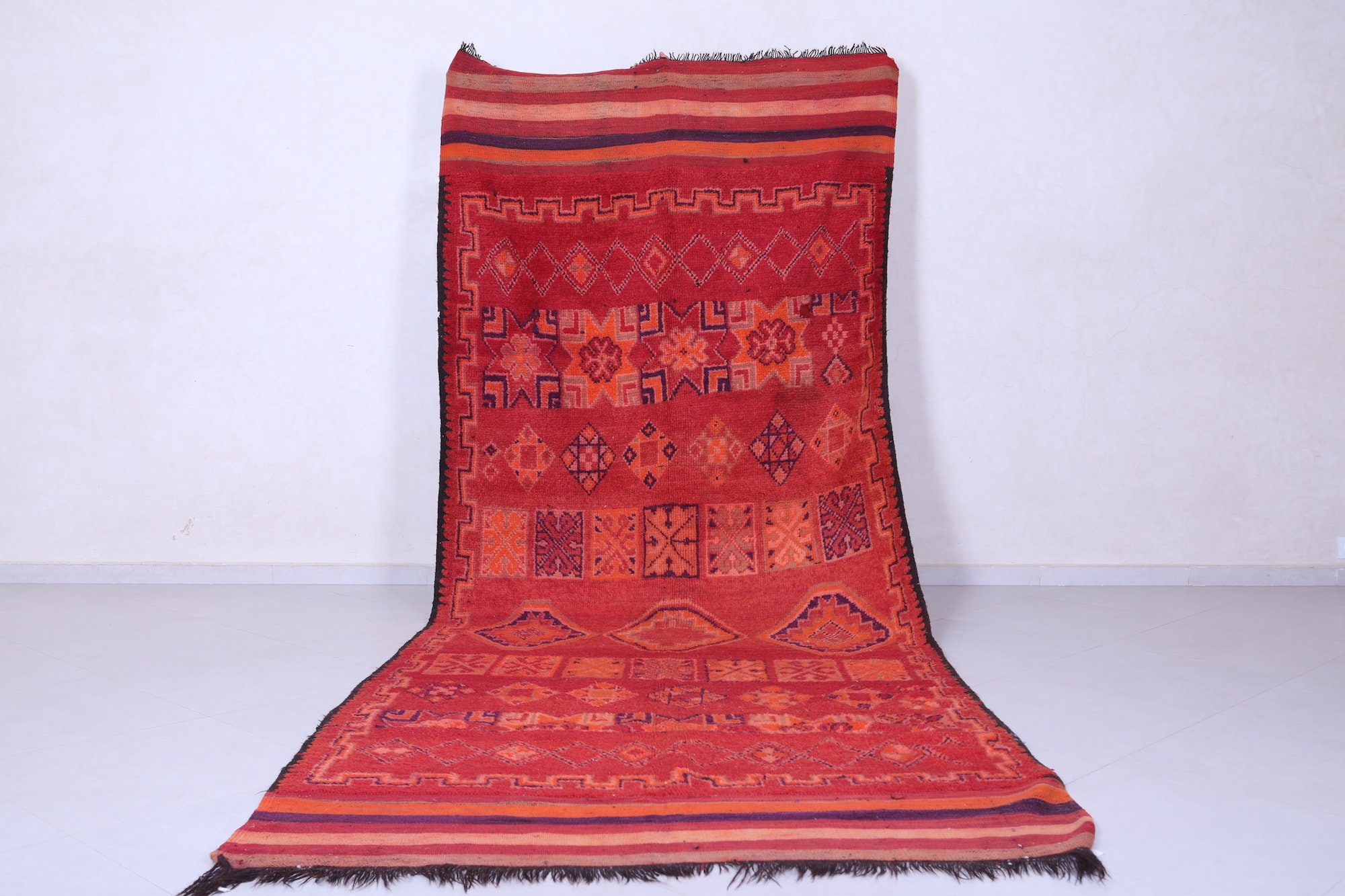 Vintage Moroccan extra large Rug 5x14 feet Authentic Vintage Rug. Wool ...