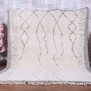 Authentic beni ourain rug - Moroccan rug - Custom rug - Handmade rug - Custom design rugs - Wool rug - Beni ourain rug - Custom moroccan rug