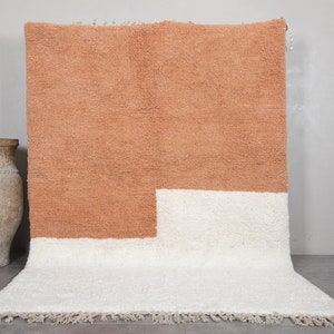 Handmade berber rug 6.1 x 9 feet handmade berber rug - morocco wool rug - vintage berber area rug - moroccan rug - beni ourain rug