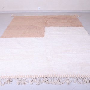 Moroccan peach rug - Wool peach rug - Handmade peach rug - Wool berber rug - Beni ourain rug - Custom rug - Handmade rug - Moroccan area rug image 3