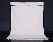 Vintage Moroccan blanket 6.1 X 8.8 Feet Handwoven rug - Wool blanket rug - Moroccan blanket - Floor rug - Handmade rug