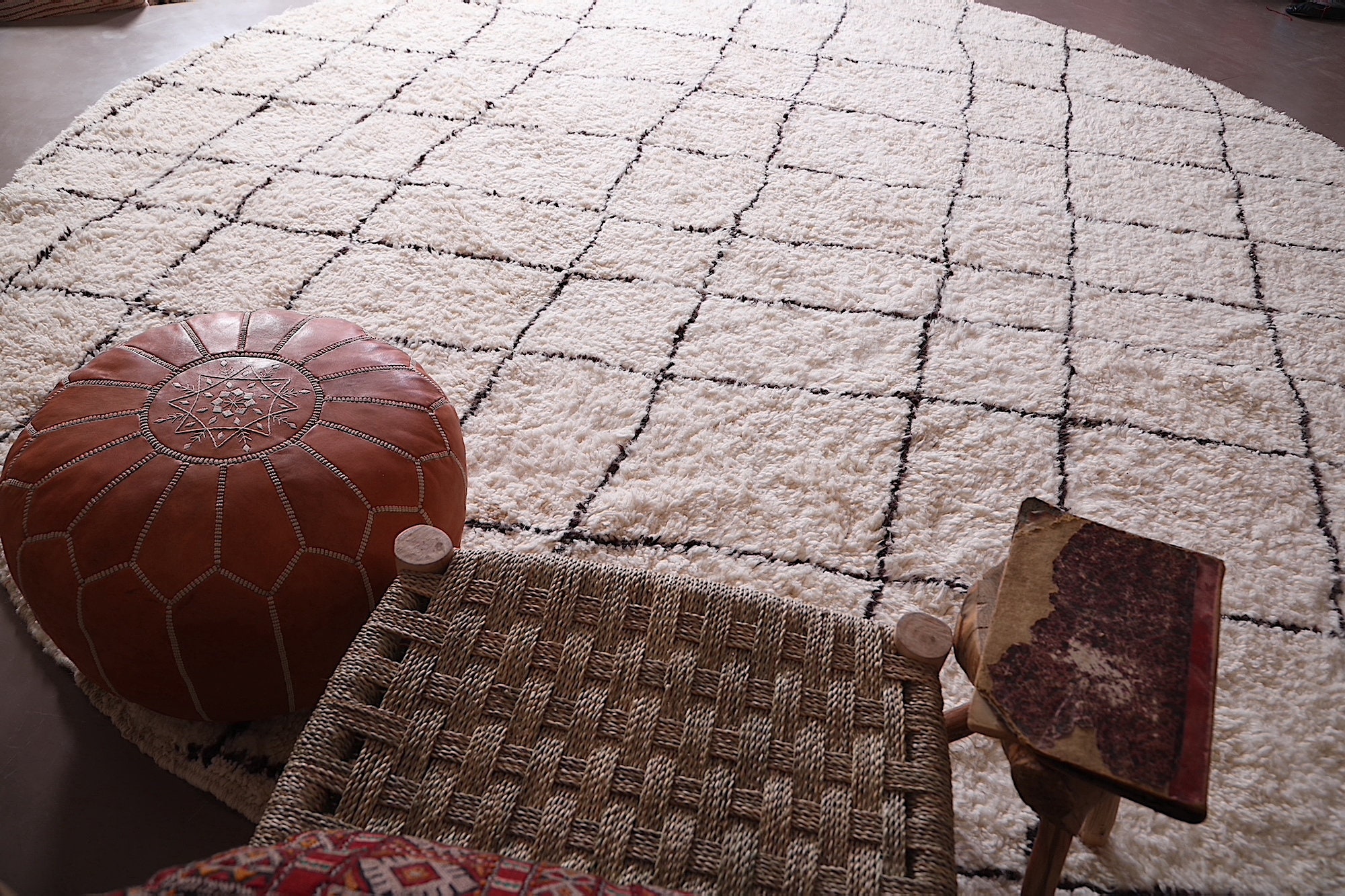 Morocco Round Rug Pattern Moroccan Round Rug - Handmade Round Rug - Berber Round Rug - Custom ...