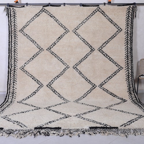 Beni Ourain Rug Authentic Moroccan Rug Berber Carpet Etsy