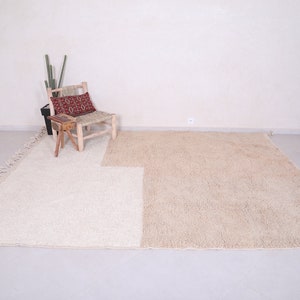 Moroccan rug contemporary Berber Moroccan rug contemporary Ivory rug Beni ourain rug Custom rug Handmade rug Moroccan area rug 画像 4