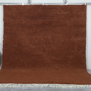 Moroccan brown rug - Solid brown rug - Brown area rug - Wool brown rug - Berber morocco rug - Moroccan Brown rug - Plain brown rug