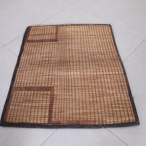 African rug 1.8 x 2.3 feet tuareg mat - small tuareg rug - vintage rug - floor rug -  mauritanian mat - tuareg small mat -  sahara rug