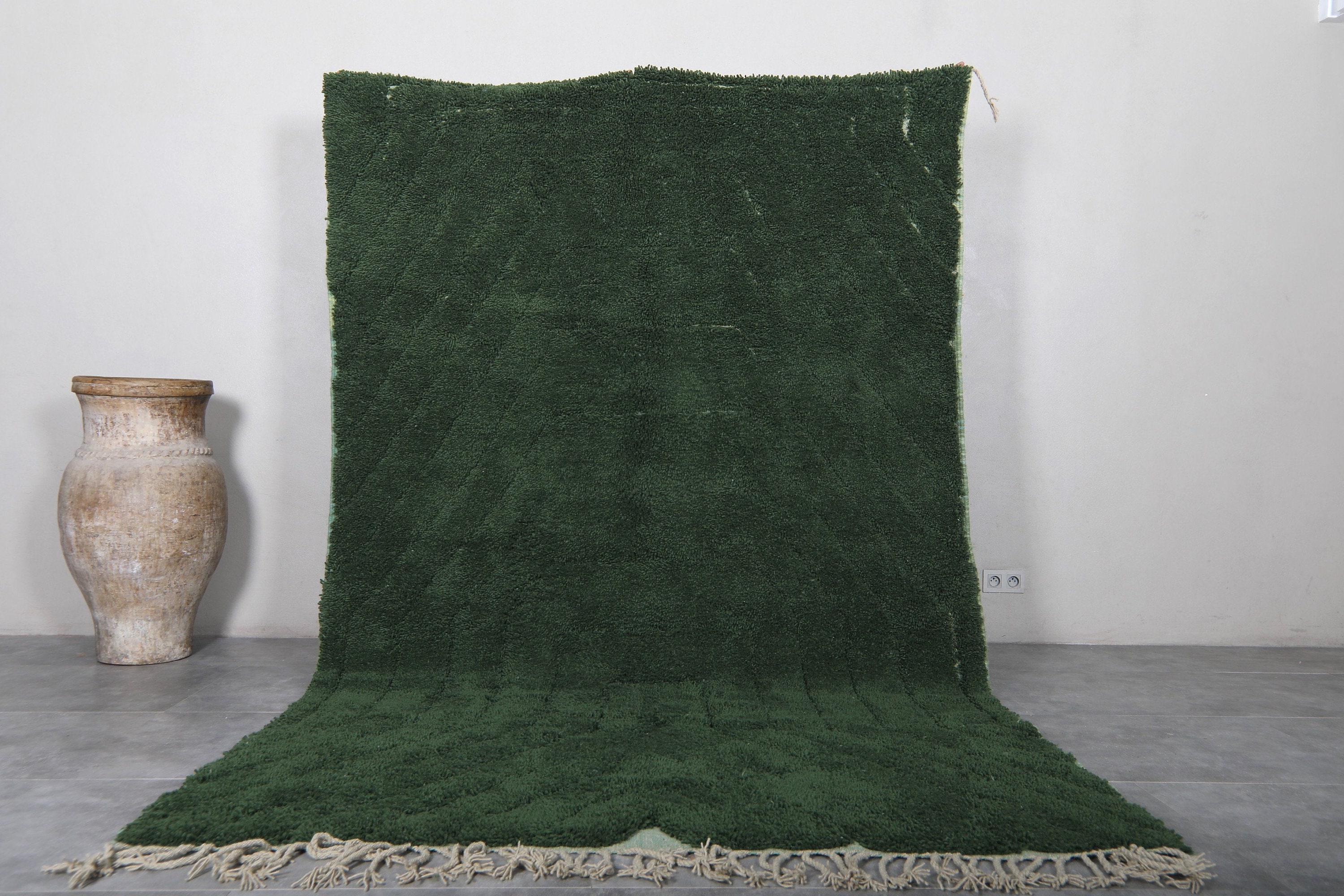 Moroccan green rug - Handmade berber rug - Custom area rug - Beni ourain rug green - Living room rug - Moroccan rug - Morocco rug - Green