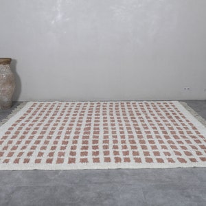 Moroccan rug Brick Handmade berber rug Custom area rug Berber rug Grid rug Wool rug Morocco rug Contemporary brick rug image 9