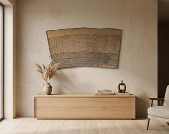 Vintage mauritanian rug 3.1 x 5.9 feet reed rug - tuareg mat - nomad rug - handmade rug - tuareg mat - vintage rug - african mat