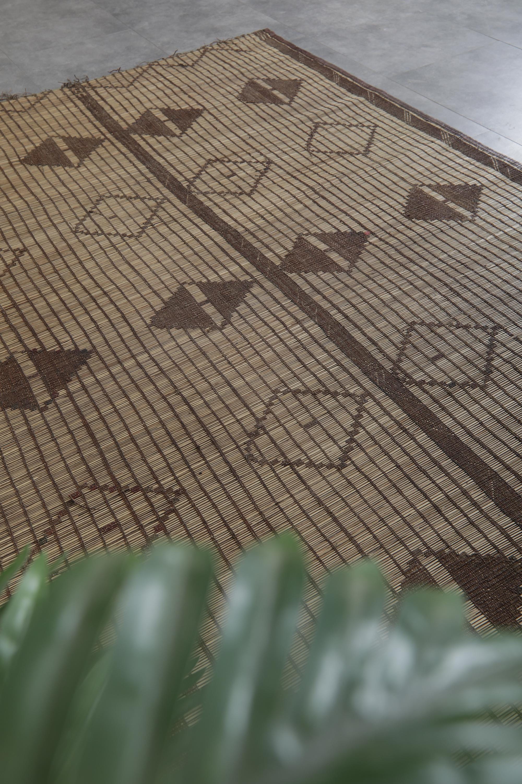 Vintage Tuareg Mat 6.7 X 10 Feet Mauritanian Mat Reed Rug - Vintage ...