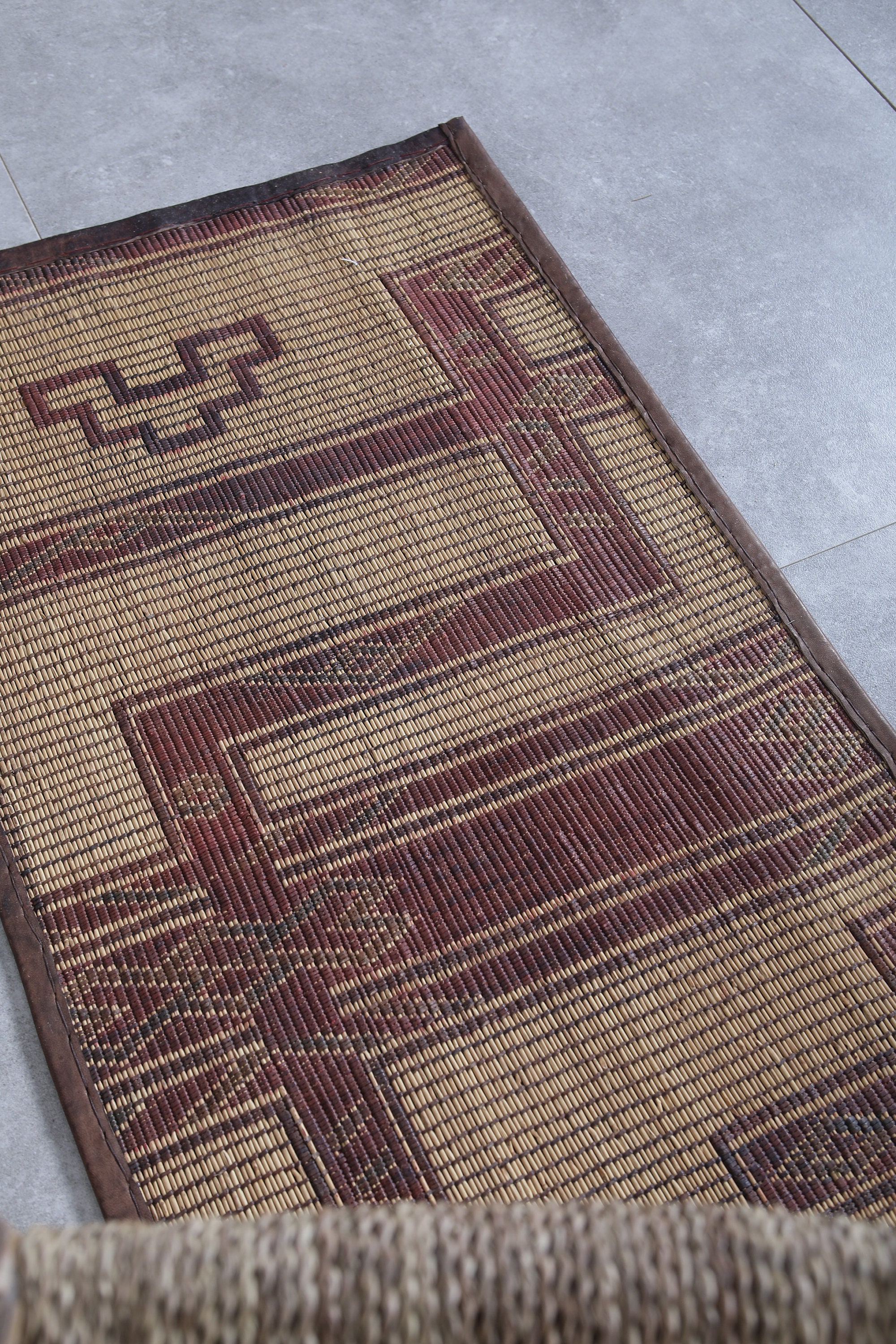 Vintage Tuareg Mat 1.5 X 2.7 Feet Vintage Reed Rug - Handmade Rug - Old ...