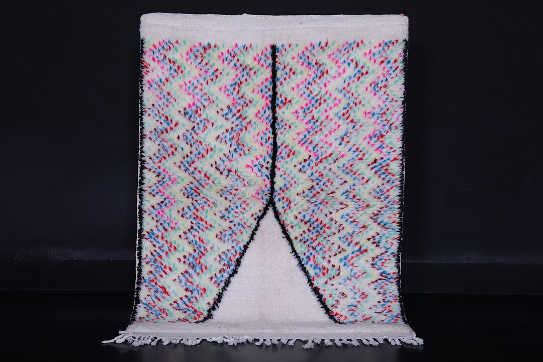 Berber Azilal Rug 3.2 X 4.5 Feet Colorful Rug - Handmade Berber Rug ...