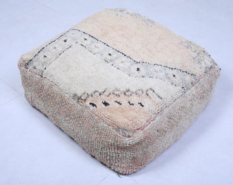 Kilim ottoman for boho bedroom seating - Handmade Large Kilim Floor Pouf Cushion for Bohemian Decor & Moroccan Style