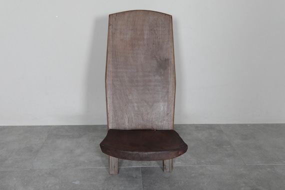 Vintage rustic handcrafted wooden chair – Minimalist & Timeless design- Moroccan chair - Relaxing read - Handmade chair - Natural wood chair