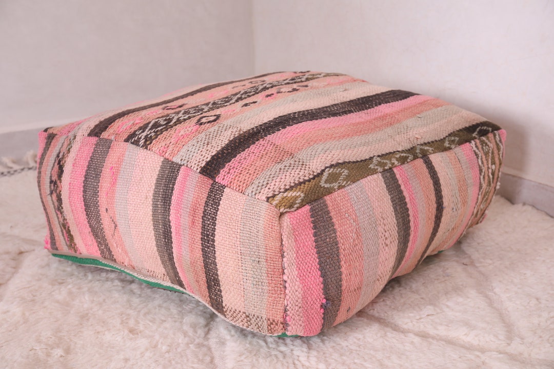 Kilim Pillow Cover 24 X 24 INCHES Ottoman Kilim Pouf 24 Etsy