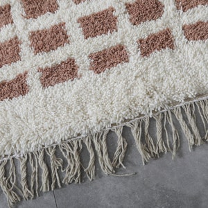 Moroccan rug Brick Handmade berber rug Custom area rug Berber rug Grid rug Wool rug Morocco rug Contemporary brick rug image 10