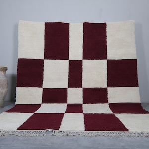 Beni Ourain Teppich - Handgeknüpfter Berber Teppich - Handgeknüpfter Teppich Handgeknüpfter Wollteppich - 60x60 cm
