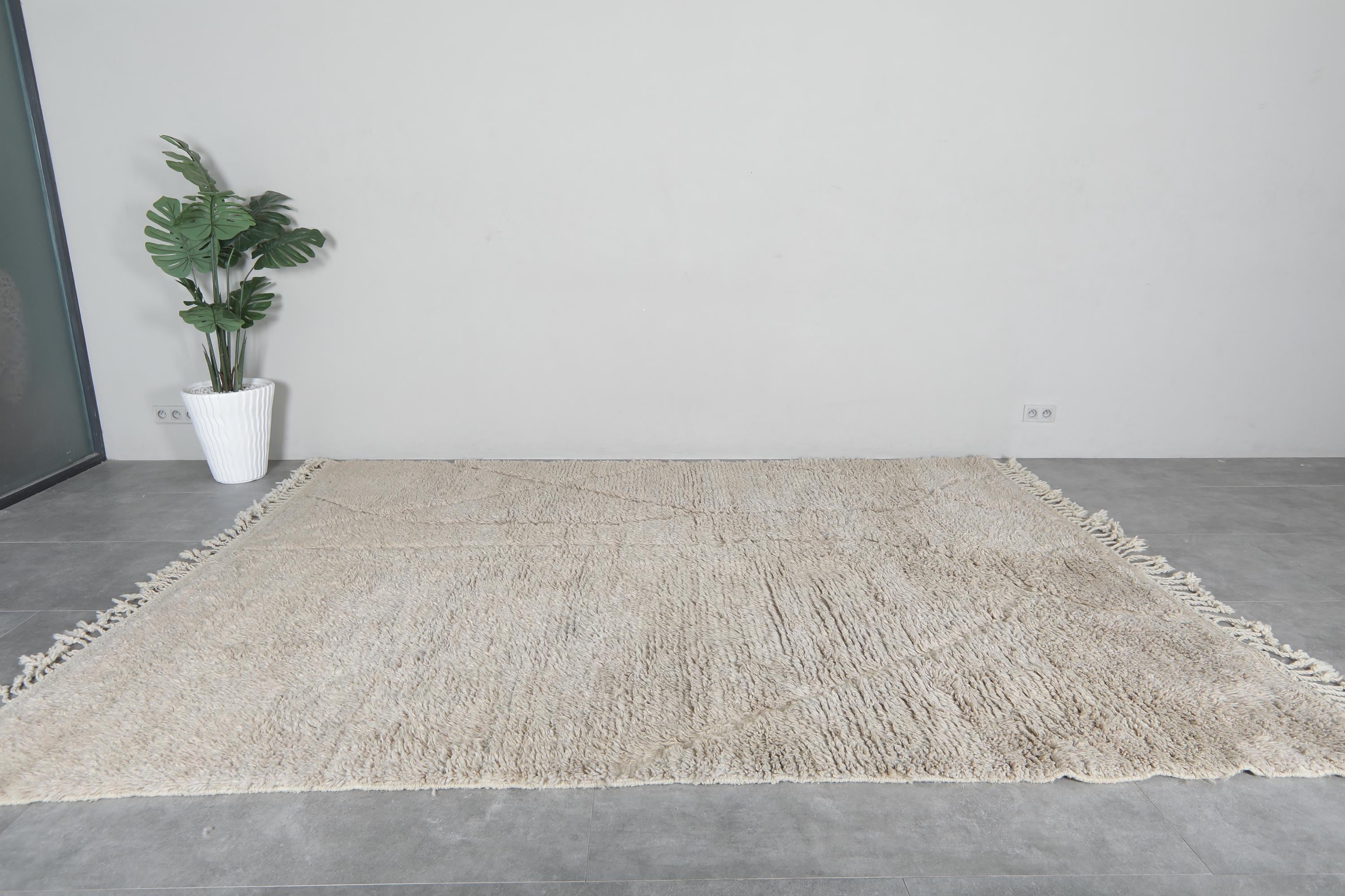 Moroccan Ivory Rug - Beni Ourain Rug - Custom Berber Rug - Handmade Rug ...