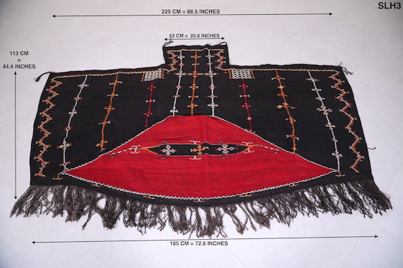 Antique costume - Moroccan cape - Tribal rug - Vi… - image 10