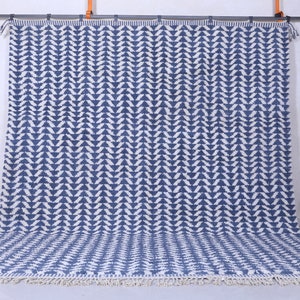 Tappeto blu marocchino - Tappeto Beni Ourain - Tappeto personalizzato - Tappeto fatto a mano - Tappeto marocchino - Tappeto fatto a mano - Tappeto marocchino personalizzato - Tappeto di lana