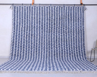 Moroccan blue rug - Beni ourain rug - Custom rug - Handmade rug - Moroccan area rug - Handmade rug - Custom moroccan rug - Wool rug