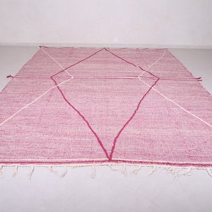 Moroccan pink rug Handwoven rug Flat woven kilim Custom size rug Handmade rug Moroccan area rug Pink rug custom moroccan rug image 2