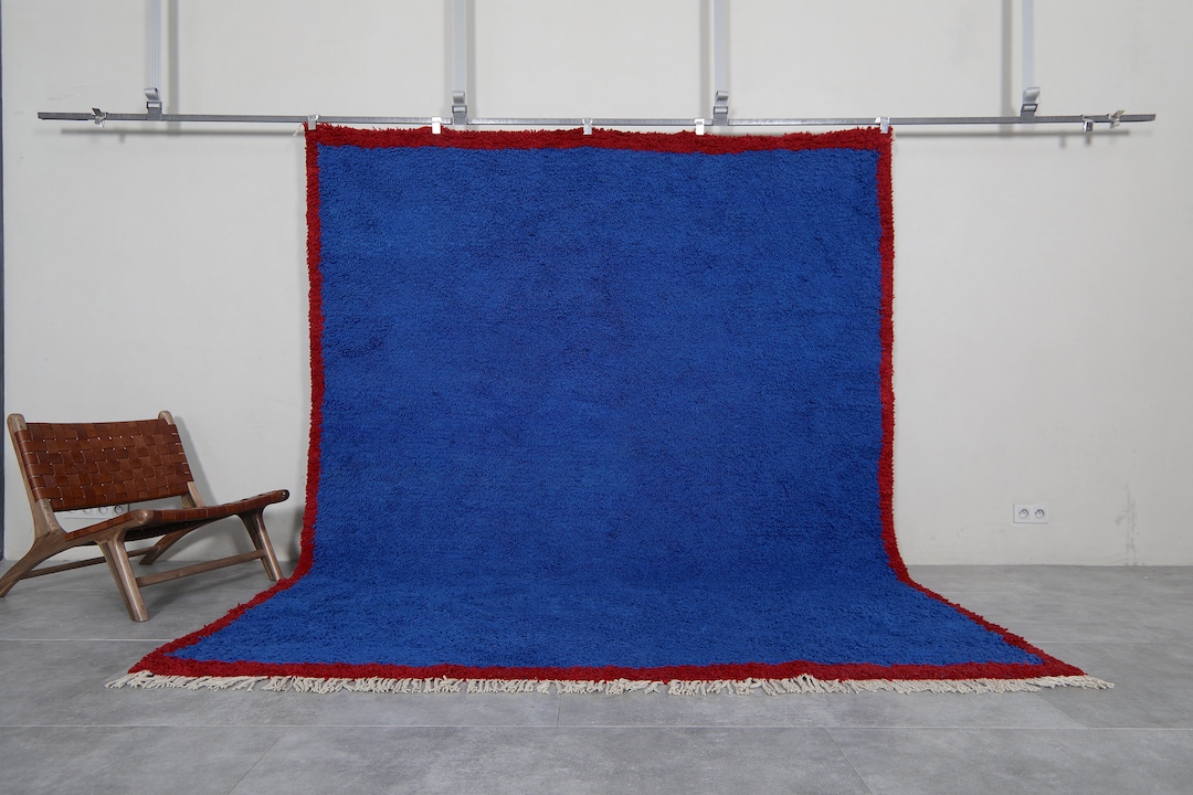 Moroccan Rug Blue - Berber Rug - Custom Moroccan Rug - Beni Ourain Rug ...
